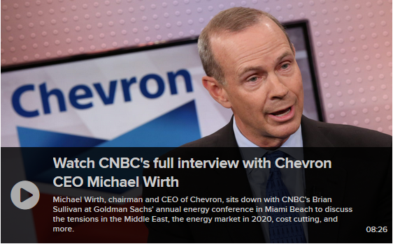 Watch CNBC’s Interview with Chevron CEO Michael Wirth