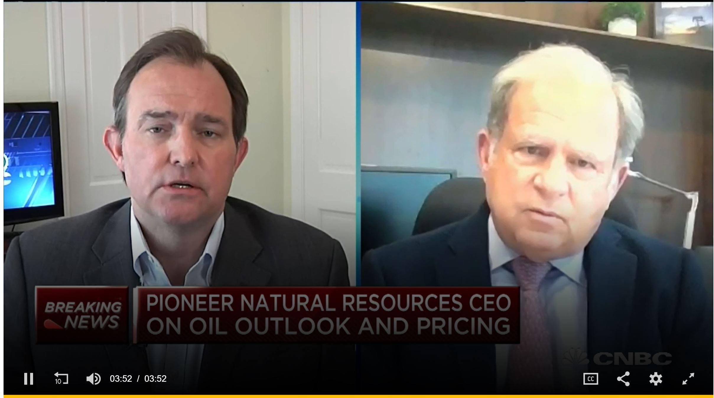 Pioneer CEO Talks Oil Market; Shut-Ins, $30 WTI