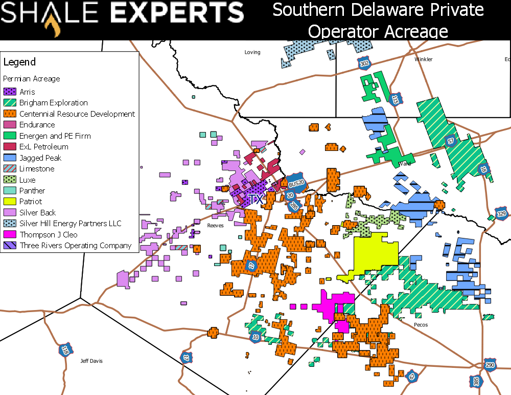 Map : Potential IPO Candidates In The Delaware Basin/Permian